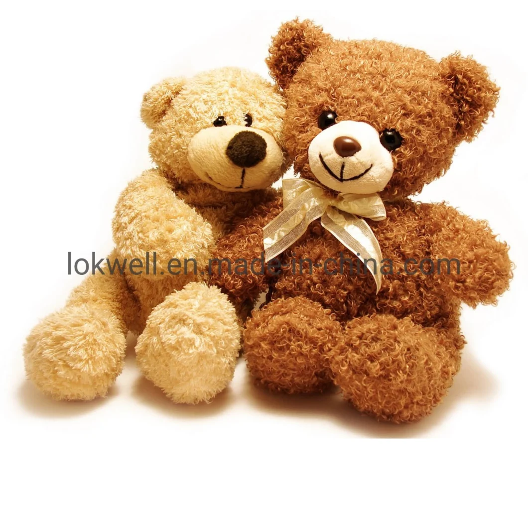 Customized Plush Brown Teddy Bear Stuffed Toys Sweet Valentine Gift