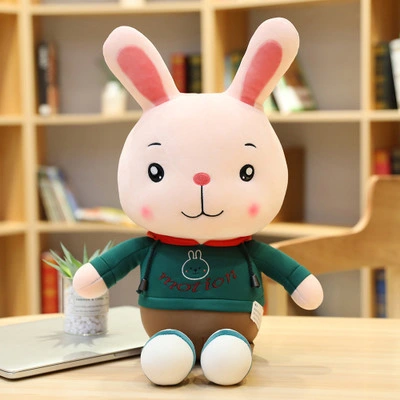 35-65cm Soft Stuffed Plush Baby Toy Cartoon Cute Rabbit with Clothes