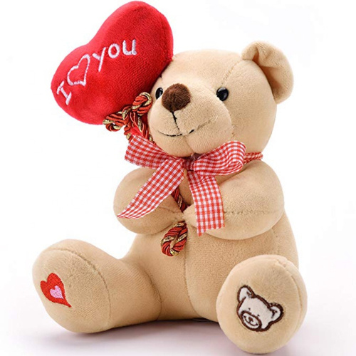 Valentine's Day Plush Teddy Bear Stuffed with Red Heart