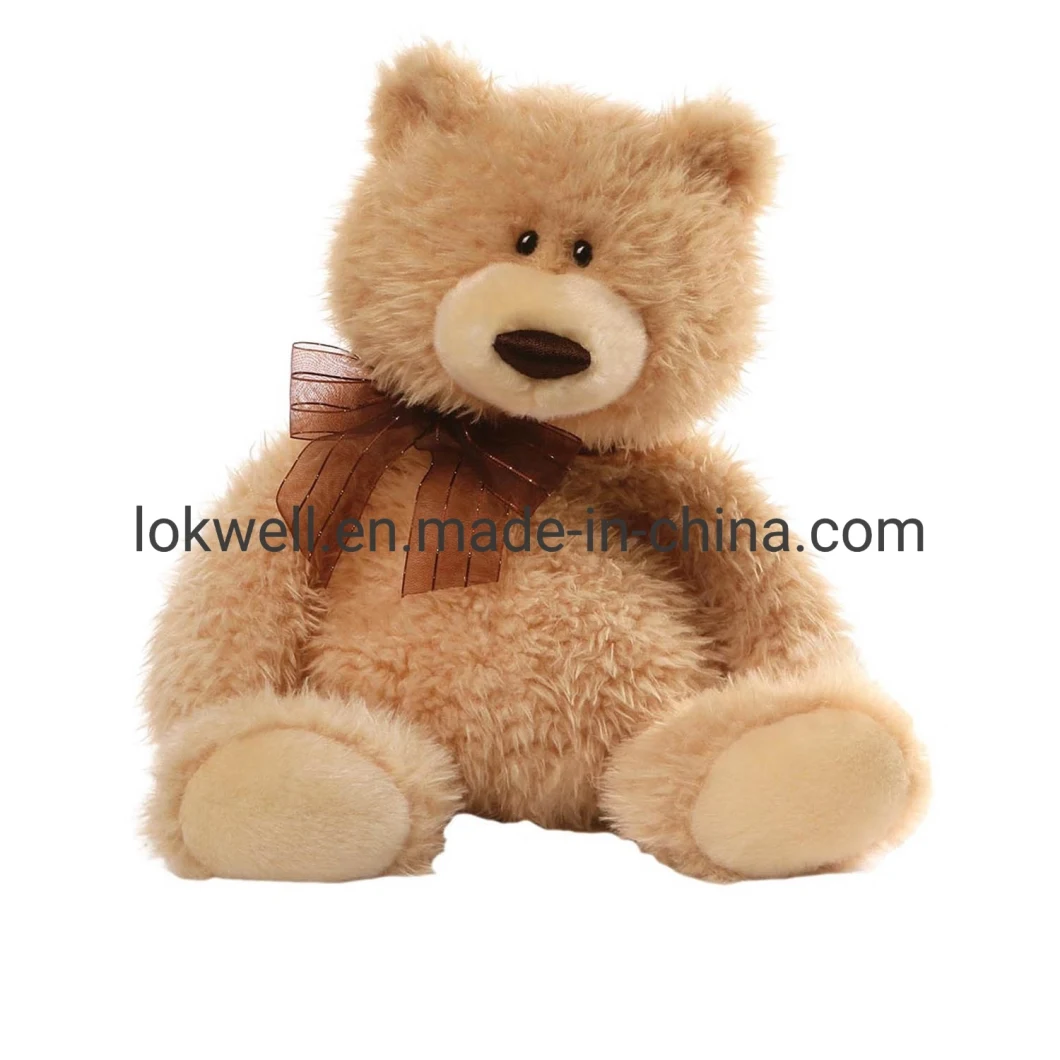 Customized Plush Brown Teddy Bear Stuffed Toys Sweet Valentine Gift