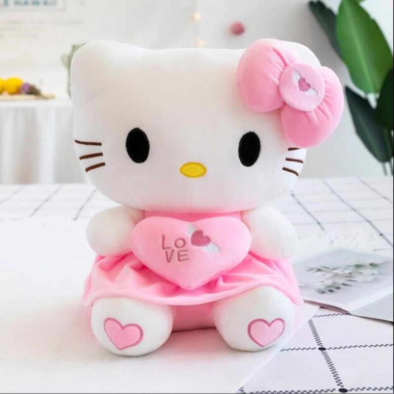 New High Quality Plush Kawaii Hello Kitty Toy Stuffed Soft Toys for Valentine Gifts