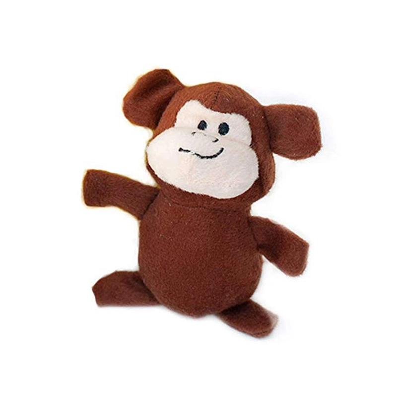 2021 Hot Sale Plush Monkey Sound Toy Chew Squeak Banana House Set Plush Pet Toys Cat