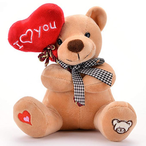 Valentine's Day Plush Teddy Bear Stuffed with Red Heart