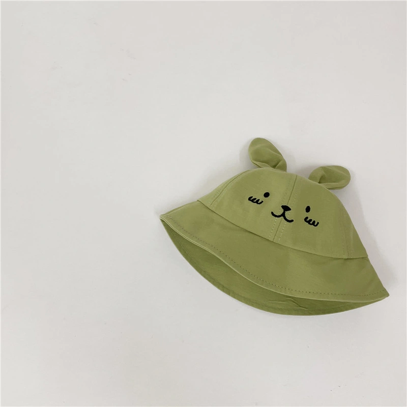 Baby Spring Hat Cute Baby Cartoon Cute Rabbit Solid Color Bucket Hat