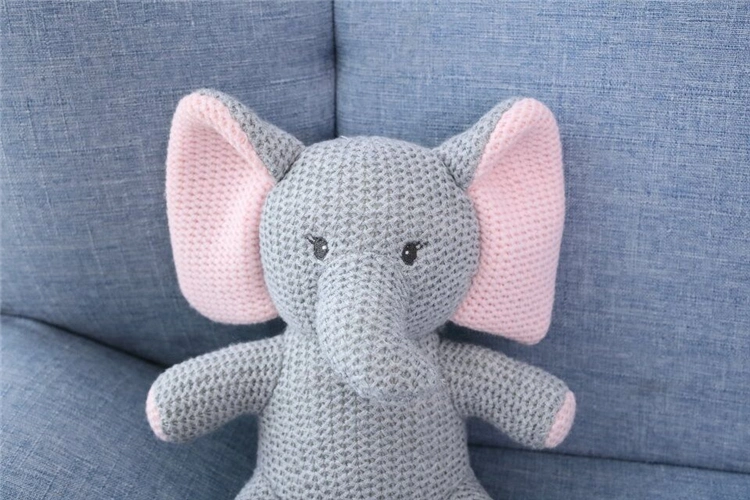 Knitted Baby Elephant Unicorn Rabbit Doll Children Plush Toys