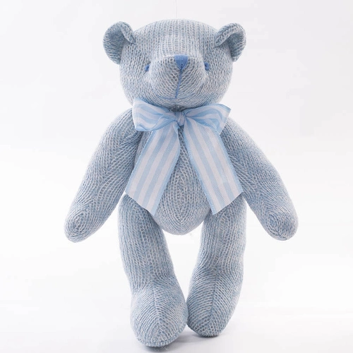 Cuddle Woolen Yarn Knitted Jointed Teddy Bear Toy Stuffed Animals