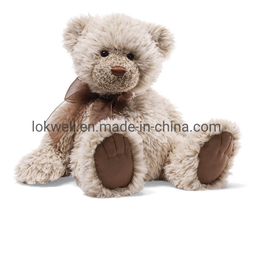 Customized Plush Brown Teddy Bear Stuffed Toys Sweet Valentine Gift