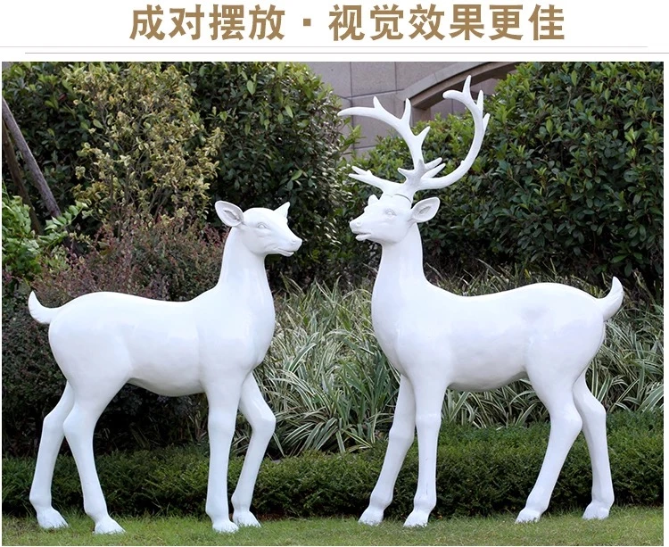 Outdoor Garden Sculpture Resin Customized Famous Animal Sculptures Model Life Size Figurine Resin Fawn Garden Animal