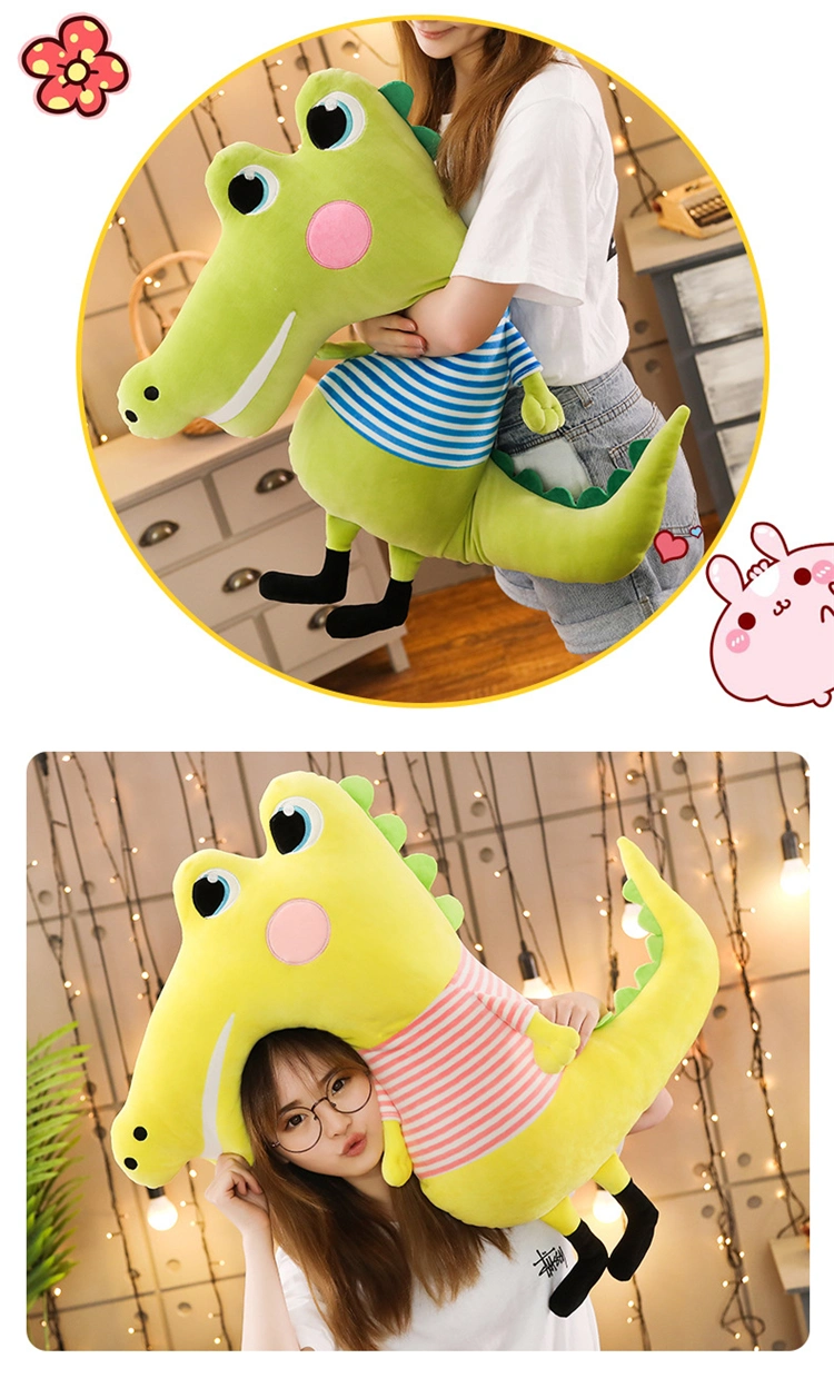 Down Cotton Crocodile Doll Sleeping Pillow Cartoon Crocodile Plush Toy