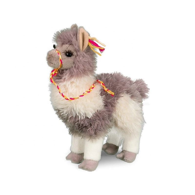 Factory Custom Super Soft and Kawaii Featuring Grey and White Fur of Creative Sheep Llama Alpaca Plush Toys