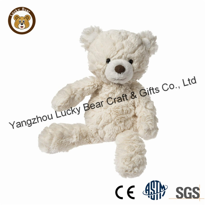 White Color Soft Short Plush Bear Stuffed Toy