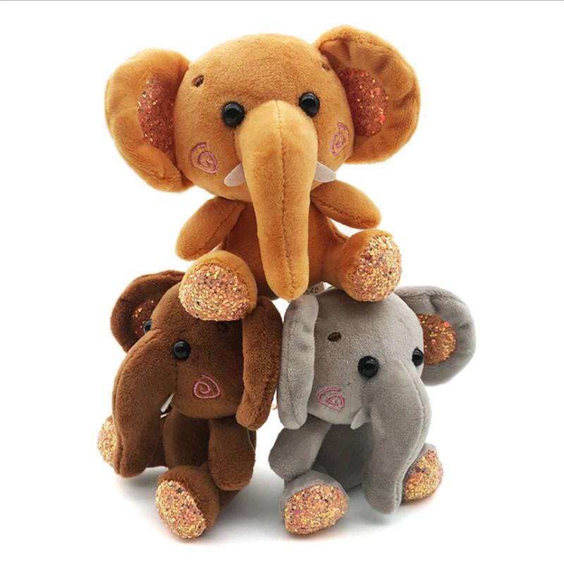 Four Colors Elephant Plush Toy Keychain