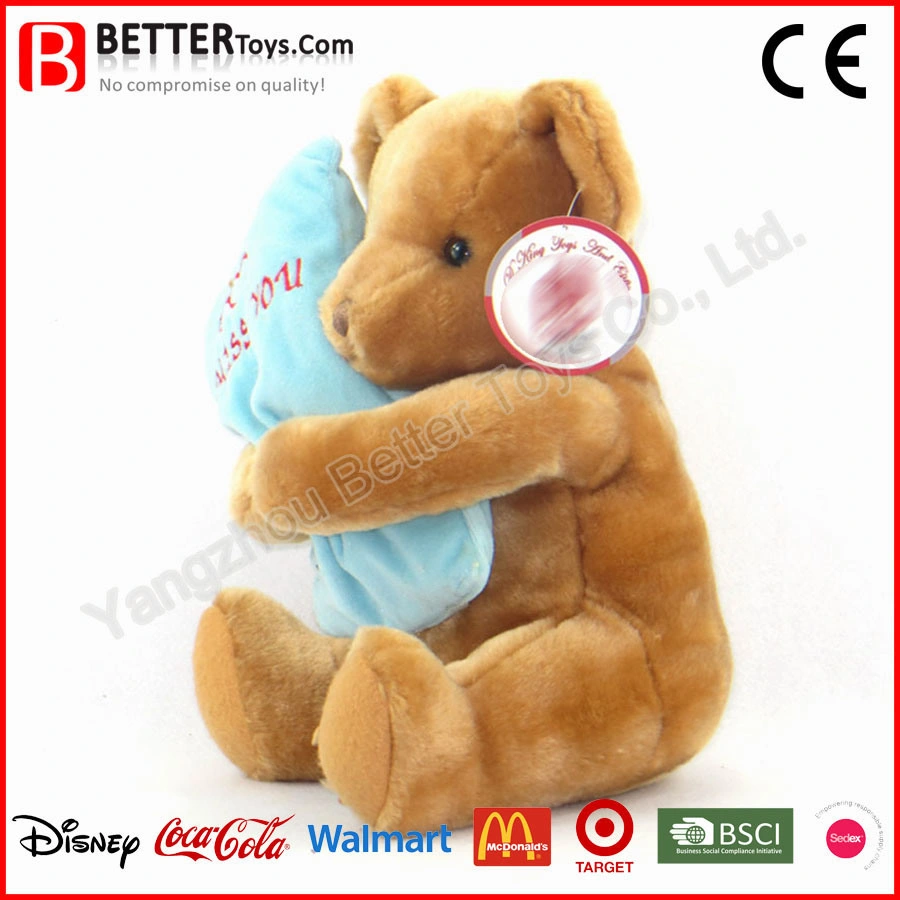 Bestselling Mother's Day Gift Stuffed Animal Bear Holding Pillow Toy