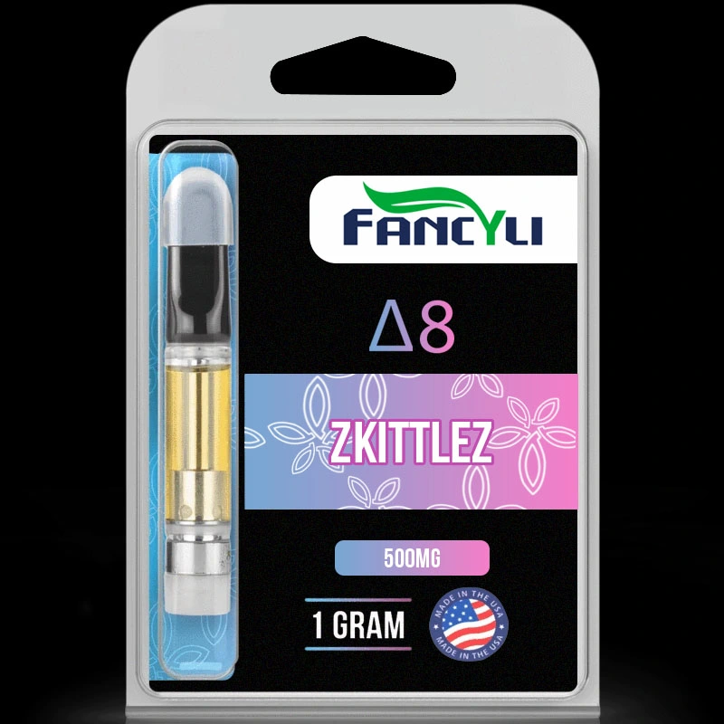 Wholesale Disposable Cbd Cartridge Custom Private Label Lead Free Full Ceramic Delta 8 Cartridge Zkittlez