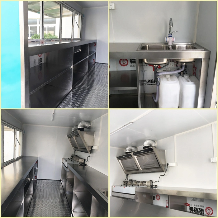 Outdoor Food Trailer Refrigerated Food Carts Ice Cream Vending Carts