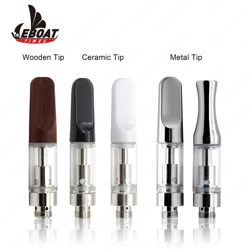 Eboattimes Ceramic Tip Ceramic Coil Bottom Airflow 510 Thread 0.5ml/1ml Cbd Clearomizer Tank