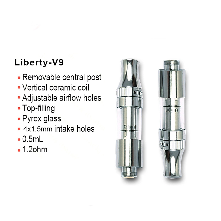 Authentic Amigo Liberty Vape Pen Cartridges E Cig High Quality Adjustable Airflow V9 Empty Vape Atomizer