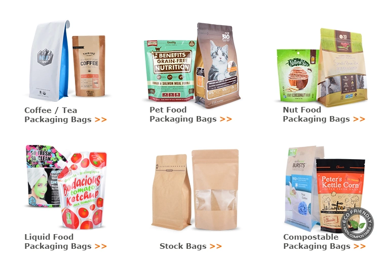 Food Packaging Custom Printed Logo Packaging Pet Food Bag Ziplock Bag Mylar Bag Stand up Bag