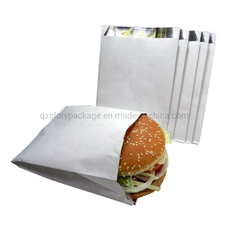 Wholesale Hot Food Packaging Doner Kebab Bags Foil Paper Bags