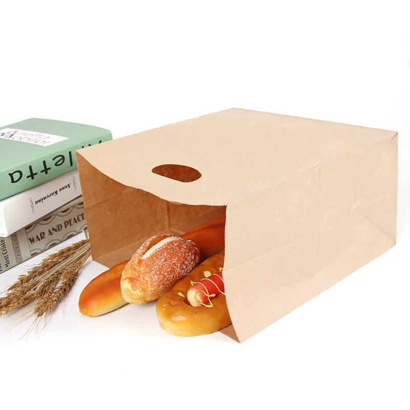 Hot Selling Disposable Take Away Fast Food Kraft Paper Bag Paper Bag 