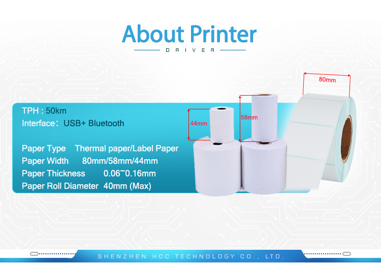 Express Delivery Shipping Portable Bluetooth Mobile Thermal Label Printer with Rechargeable Battery (HCC-L31)