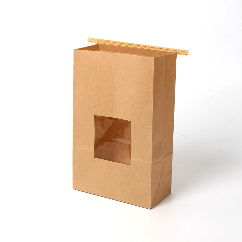 Food Grade Kraft Paper Pouches Hot Sale Food Bag with Window