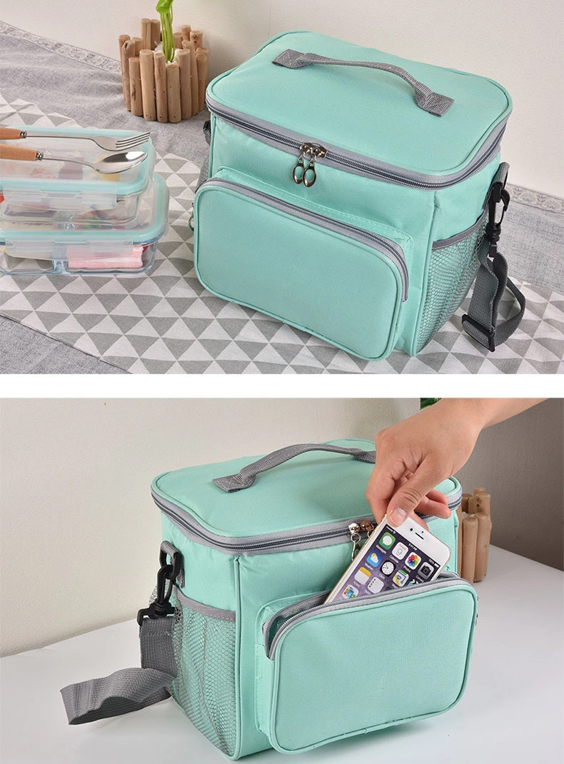 Portable Lunch Bag Thermal Insulated Cooler Handbag School Food Storage Bags