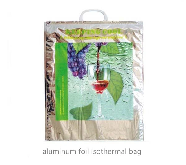 Plastic Isothermal Tote Cooler Bag for Frozen Food Thermal Bag to Keep Food Cold and Hot Thermos Cooler Shopping Bag with Aluminium Foil