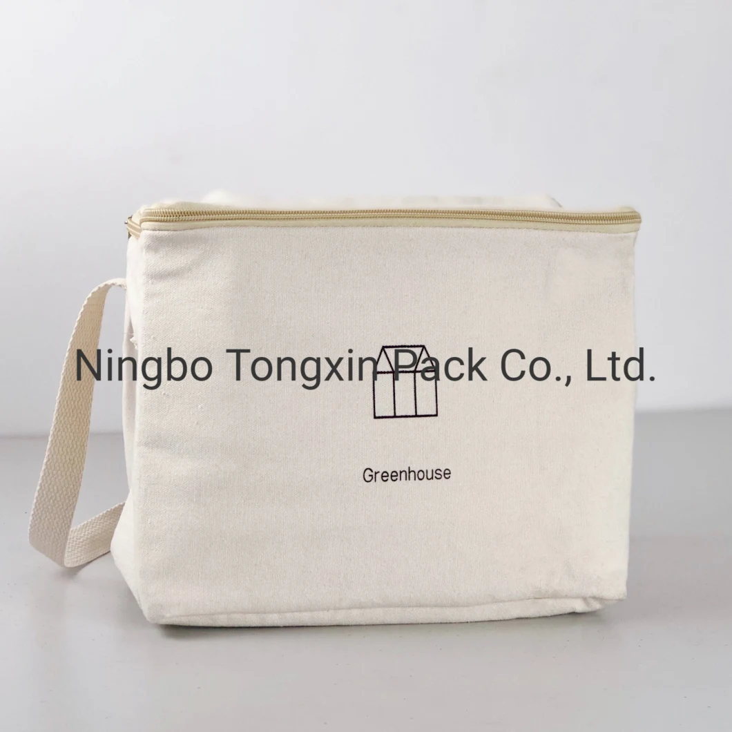 Customized Logo and Packing Cotton Insulated Lunch Thermal Cooler Bag