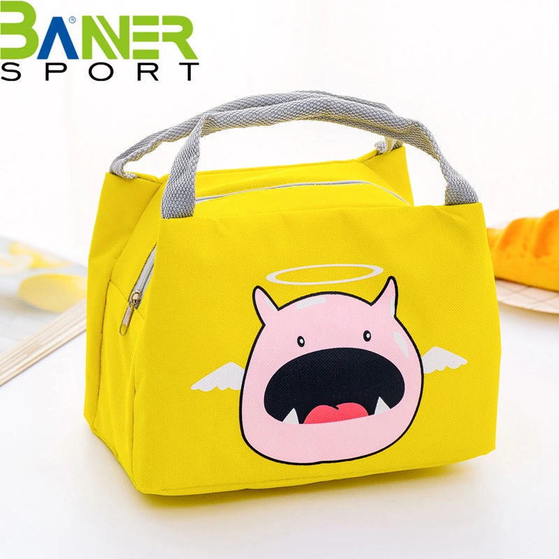 Lunch Bag Zipper Insulation Bag Outdoor Picnic Bag Portable Cartoon Printing Thermal Insulated Lunch Box