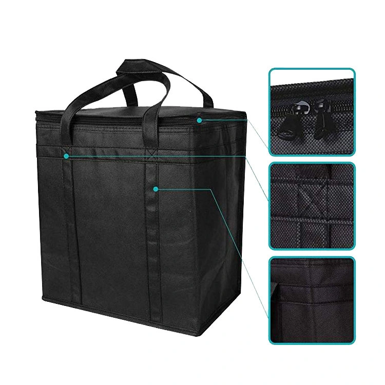 Reusable Tote Food Delivery Bag Grocery Thermal Shopping Bag Insulated Coolerbag