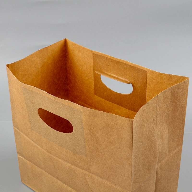 Hot Selling Disposable Take Away Fast Food Kraft Paper Bag Paper Bag 