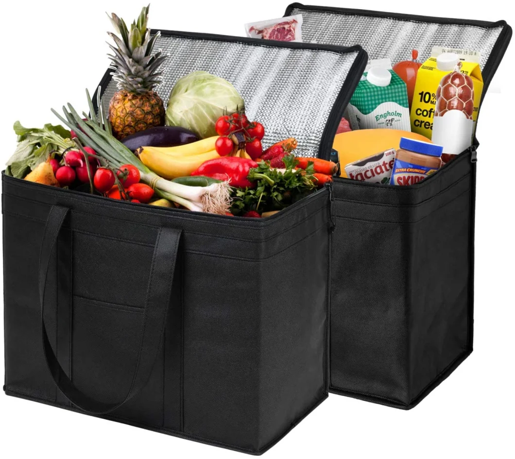 Insulated Reusable Grocery Shopping Bags, Large Picnic Cooler Bag