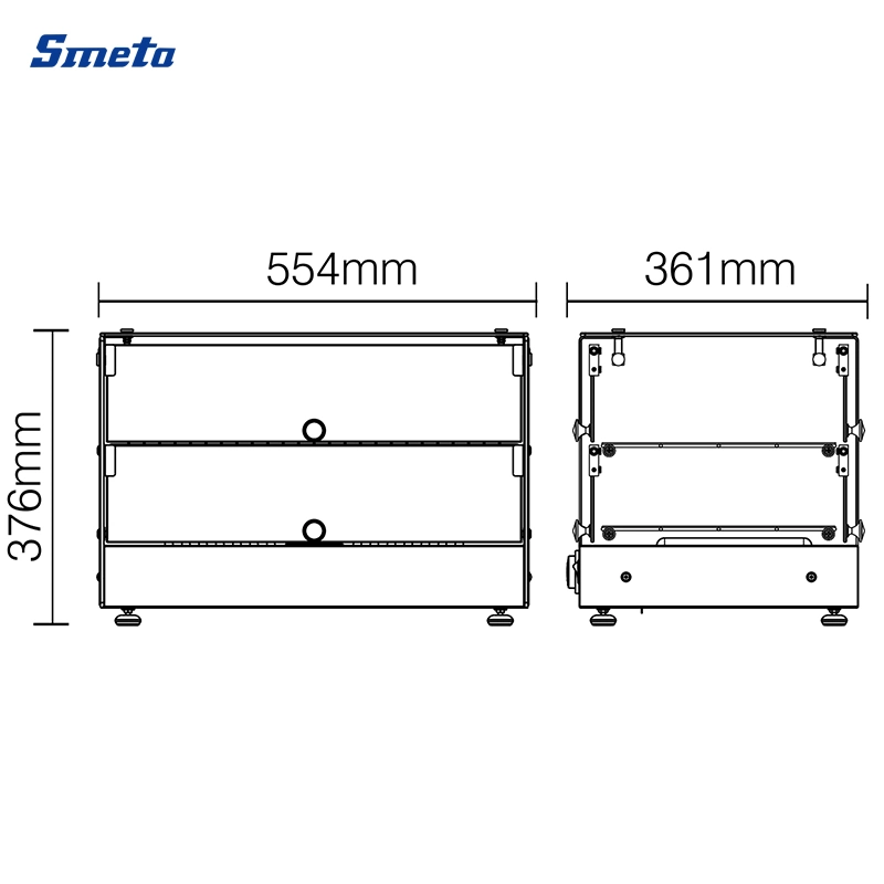 Smeta Warming Display Counter Pizza Pastry Table Top Display Warmer