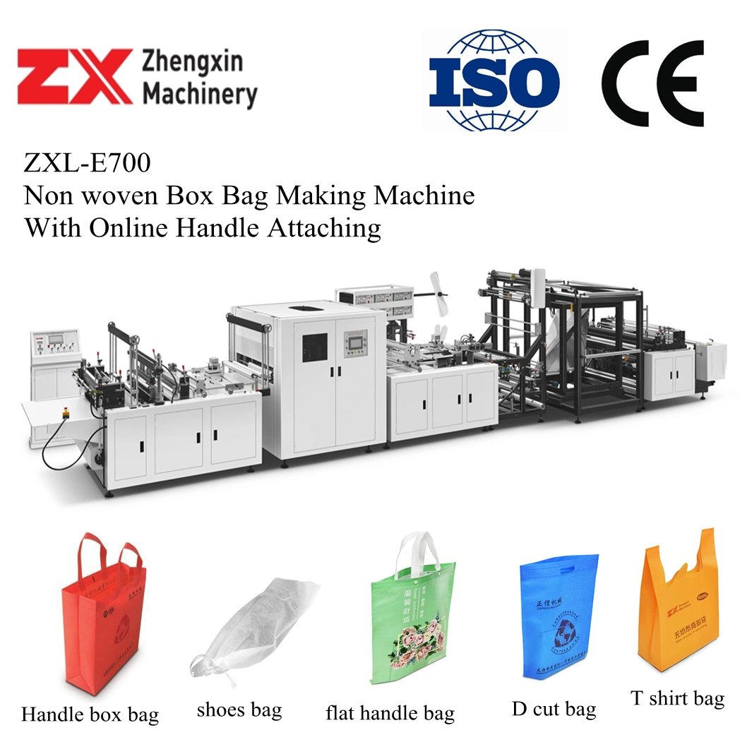 PP Reusable Non Woven Bag/Handle Bag/Shopping Bag /Flat Bag/T Shirt Bag/Paper Bag/Shoes Bag/Gift Bag/Supermarket Bag/Eco Bag/Box Bag Making Machine (ZXL-E700)