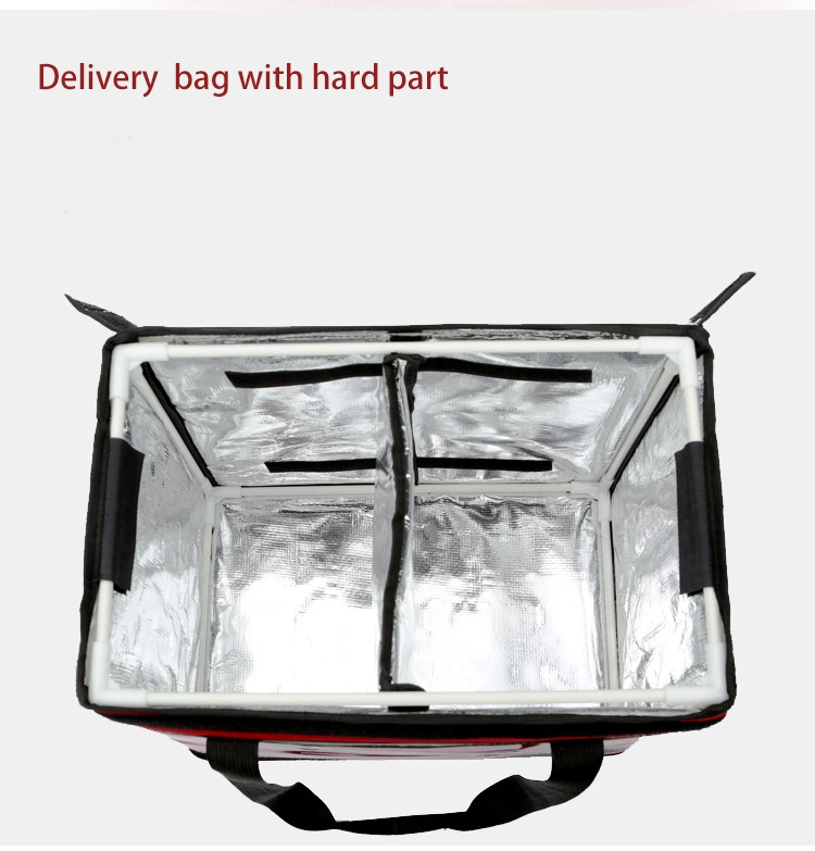 High Quality Custom Logo Bike Waterproof Large Capacity Aluminum Foil Insulated Cooler Backpack Pizza Fast Hot Food Delivery Bag