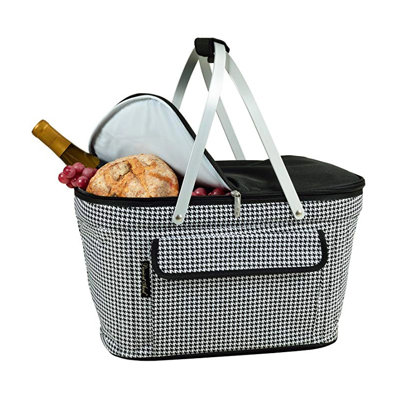 Large Capacity Insulated Folding Collapsible Lunch Picnic Basket Cooler Bag