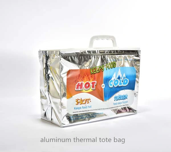 Aluminum Foil Insulated Cooler Bag with Insulation EPE Foam Wholesale Thermal Tote Bag for Supermarket