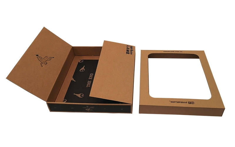 Custom High Quality Brown Kraft Corrugated Cardboard Takeaway Packaging Food Delivery Carton Box with Insert