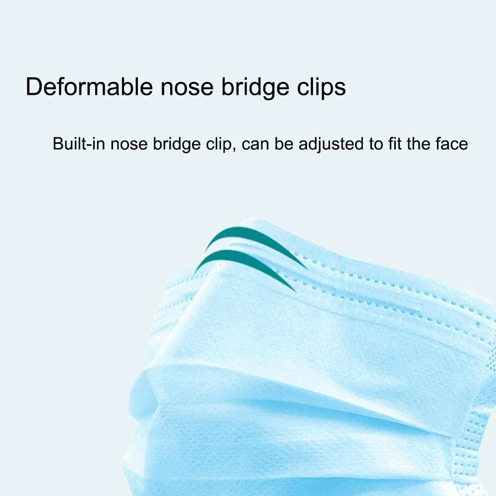 USA Fast Delivery Large Stock 3ply Fast Delivery Elastic Earloop Non-Woven Face Mask