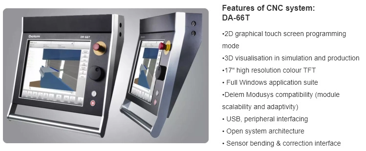 Da66t 4+1 Axis 160ton CNC Machine Press Brake for Sheet Metal Steel Plate Bend Working