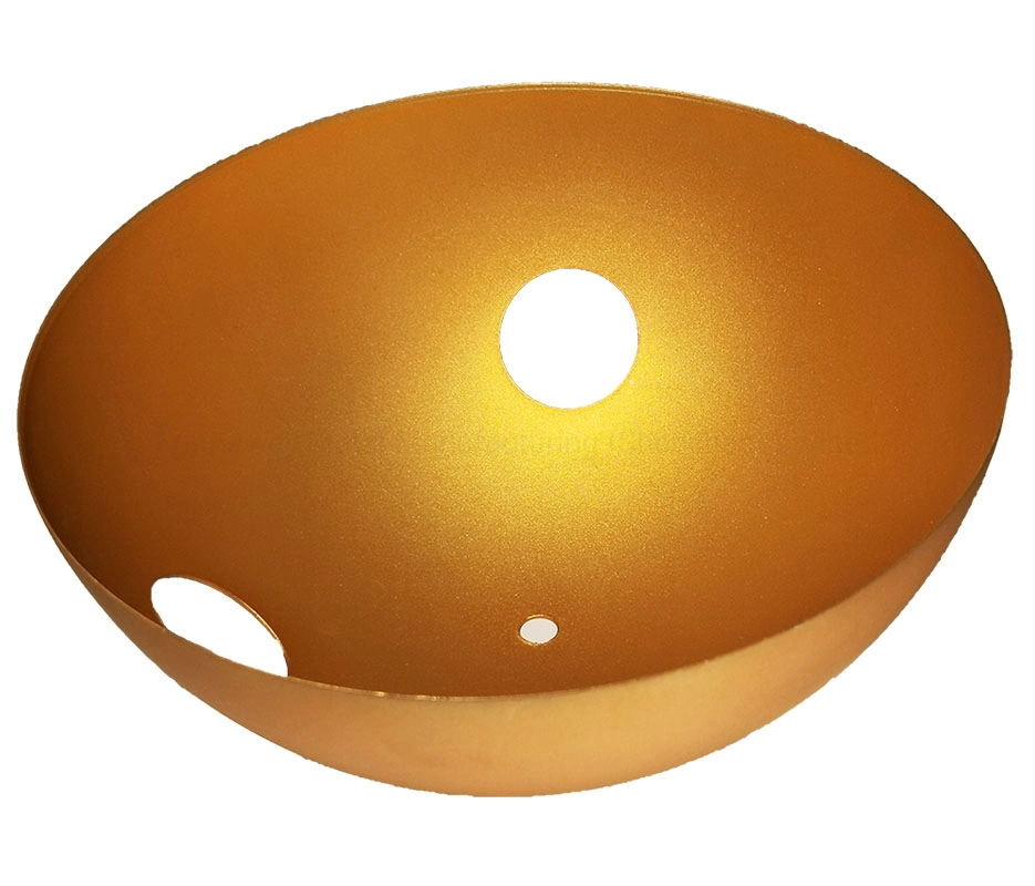 OEM/ODM Manufacturing Lighting Component Metal Pendent Lampshade Golden Foil Steel Sheet Metal Forming Deep Drawing