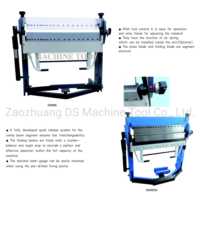 Manual Hand Press Brake Metal Sheet Folding Machine