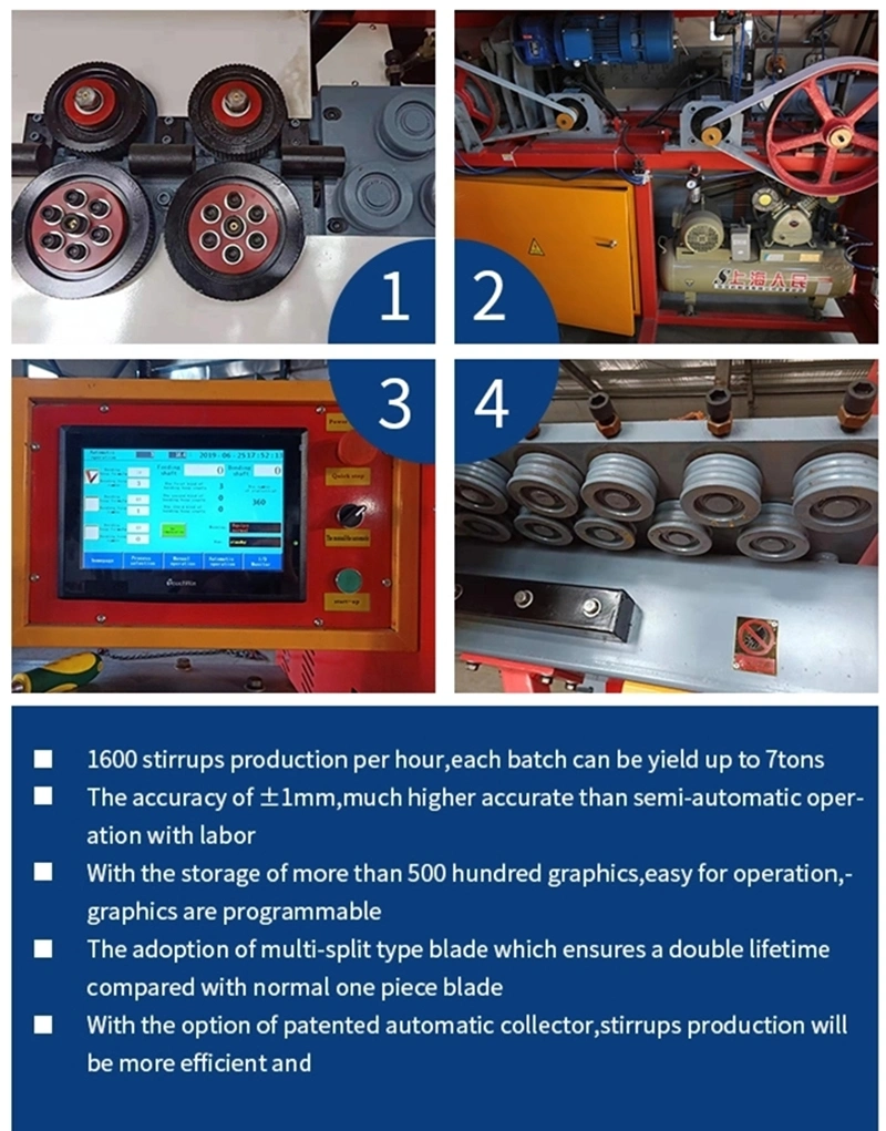 Automatic Reinforcing Bar Stirrup Coiling Hoop Bending Machine and Stainless Steel Tube Bender with Construction Machine