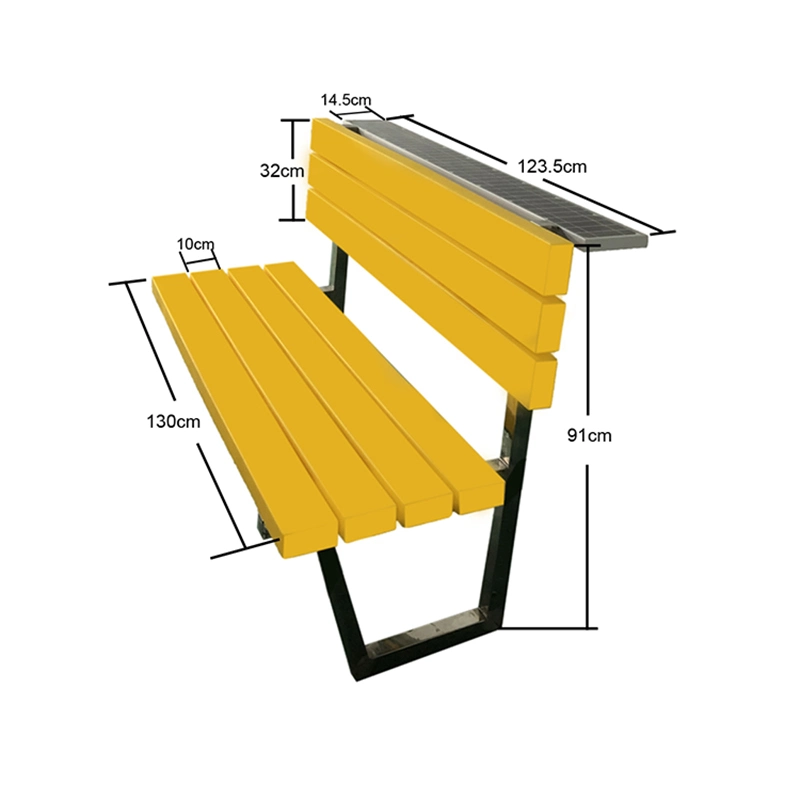 Cheap China High Quality LED Garden Bench Outdoor Long Bench Chair Outdoor Bench