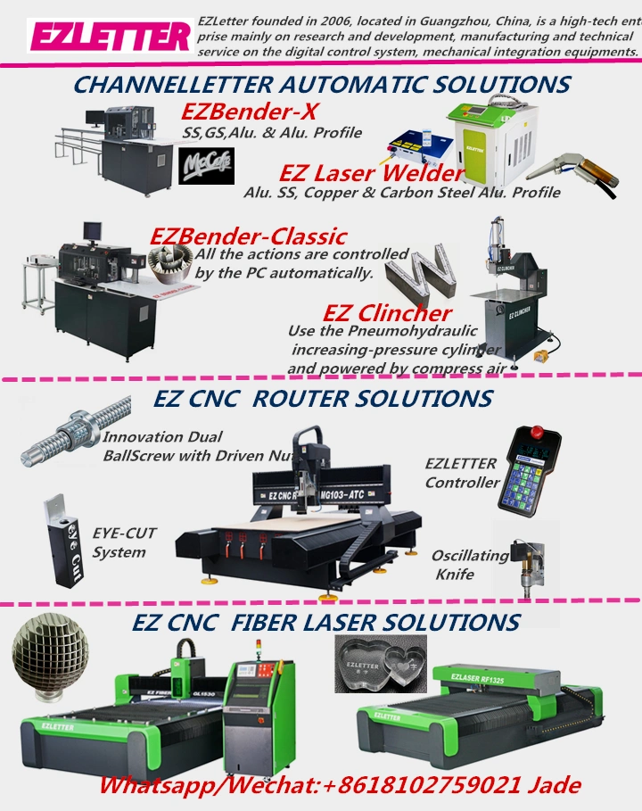 Top-Quality All-in-One Channelletter Bending Machine Auto Feeding/Slotting/Bending/Notching/Flanging (EZBender-Classic)