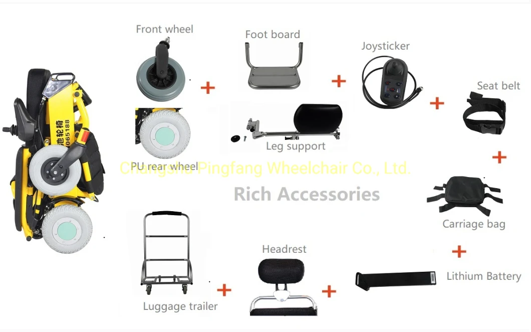 Aluminum Alloy Electromagnetic Brake Folding Power Wheelchair Model Dyn30A Ce, ISO13485