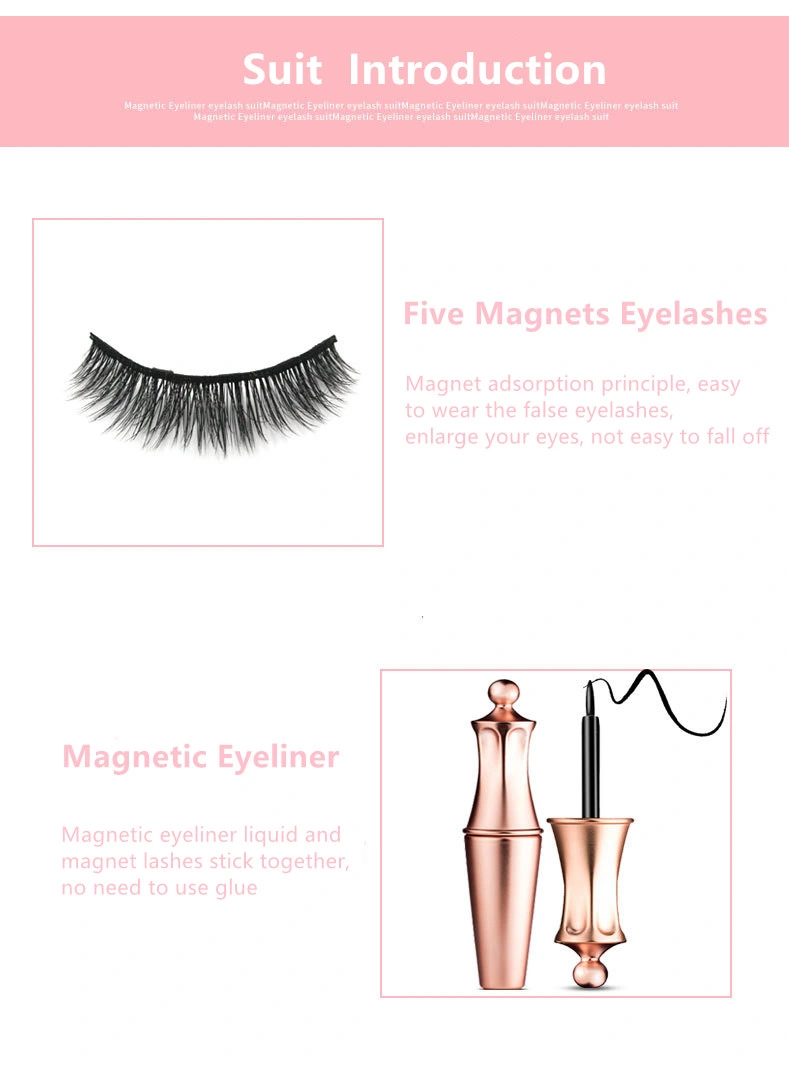 Wholesale Best Seller Magnetic Eyeliner Eyelashes Extension Silk Mink Eyelashes Magnetic Box Lashes