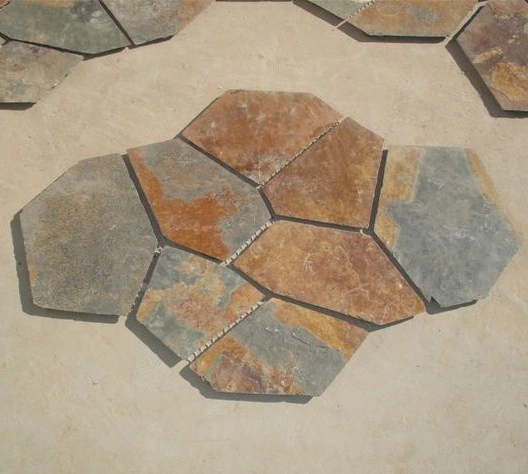 Wholesale Natural Stone Rusty Irregular Slate for Paving