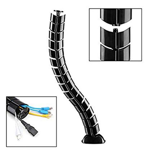 Under Office Desk Mounted Snake Cable Management Spine